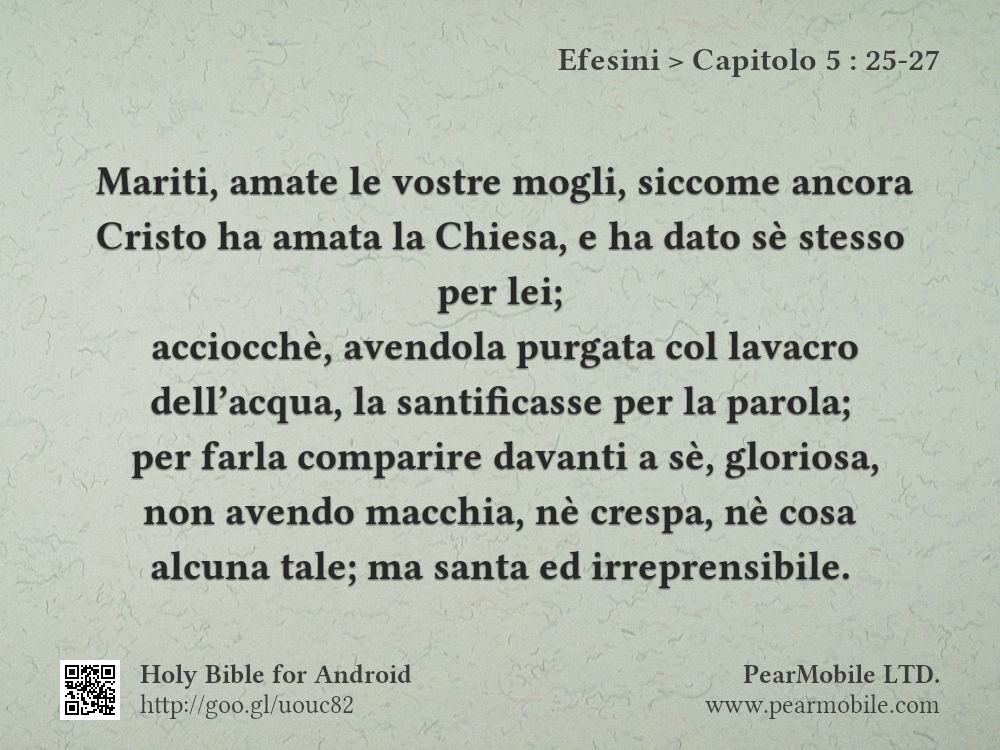 Efesini, Capitolo 5:25-27